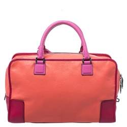 مملوكة مسبقًا Loewe Tricolor Leather Amazona Satchel
