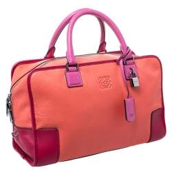 مملوكة مسبقًا Loewe Tricolor Leather Amazona Satchel