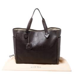 مملوكة مسبقًا Loewe Dark Brown Leather Heritage Shopper Tote
