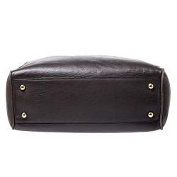 مملوكة مسبقًا Loewe Dark Brown Leather Heritage Shopper Tote