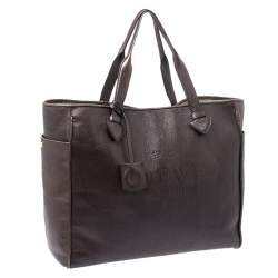 مملوكة مسبقًا Loewe Dark Brown Leather Heritage Shopper Tote