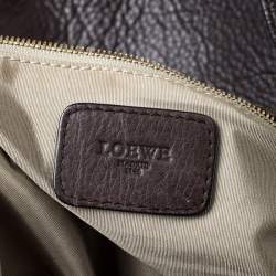 مملوكة مسبقًا Loewe Dark Brown Leather Heritage Shopper Tote