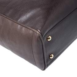 مملوكة مسبقًا Loewe Dark Brown Leather Heritage Shopper Tote