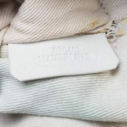 مملوكة مسبقًا Loewe Grey/White Canvas and Leather Small Shoulder Bag