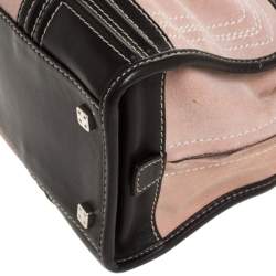 Pre Owned Loewe Pink/Brown Leather Amazona Bag