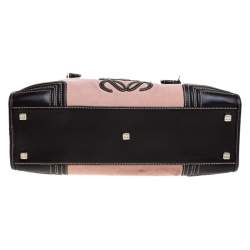 Pre Owned Loewe Pink/Brown Leather Amazona Bag