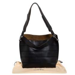 Loewe Black Leather Front Slit Hobo