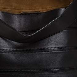 Loewe Black Leather Front Slit Hobo