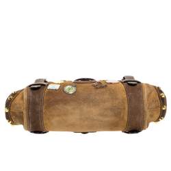 Pre Owned حقيبة لويفي الذكرى السنوية 160 جلد وسويدى شارة بنية