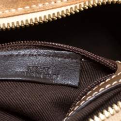 Pre Owned حقيبة لويفي الذكرى السنوية 160 جلد وسويدى شارة بنية