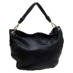 Loewe Black Leather Knot Hobo
