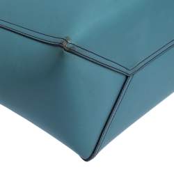 Pre Owned حقيبة يد لويفي ليو جلد شعار مخرمة زرقاء فاتحة