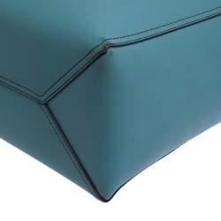 Pre Owned حقيبة يد لويفي ليو جلد شعار مخرمة زرقاء فاتحة