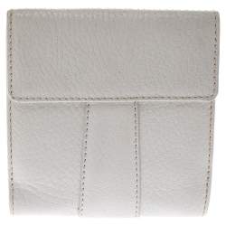 Loewe White Leather Compact Wallet