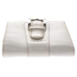 Loewe White Leather Compact Wallet