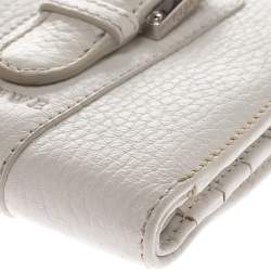Loewe White Leather Compact Wallet