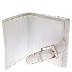Loewe White Leather Compact Wallet