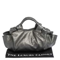 مملوكة مسبقًا Loewe Metallic Nappa Leather Aire Hobo