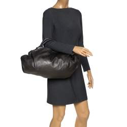 مملوكة مسبقًا Loewe Metallic Nappa Leather Aire Hobo