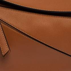 Pre Owned Loewe Brown Leather Small Puzzle Shoulder Bag