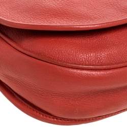 Pre Owned Loewe Coral Leather Heritage Crossbody Bag