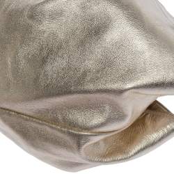 Pre Owned Loewe Metallic Gold Leather Aire Tote