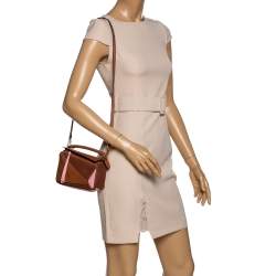 Pre Owned Loewe Tri Color Leather Mini Puzzle Shoulder Bag