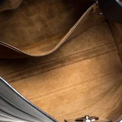 Loewe Black Leather Front Slit Hobo