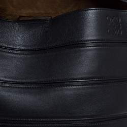 Loewe Black Leather Front Slit Hobo