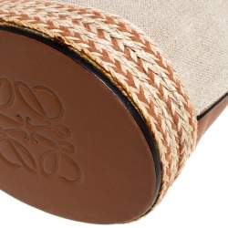 Pre Owned Loewe Beige/Camel Leather Gate Bucket Bag