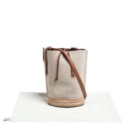 Pre Owned Loewe Beige/Camel Leather Gate Bucket Bag