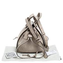 Loewe Ivory Canvas and Leather Mini Hammock Drawstring Bag