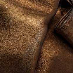 Pre Owned Loewe Metallic Brown Leather Aire Hobo