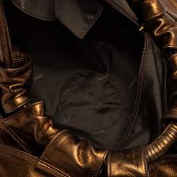 Pre Owned Loewe Metallic Brown Leather Aire Hobo