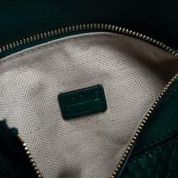 Pre Owned حقيبة ساتشيل لويفي بازل صغيرة جلد ثعبان أخضر 