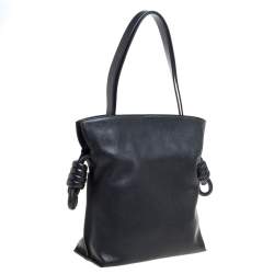 Loewe Black Leather Flamenco Knot Hobo