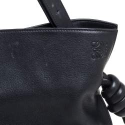 Loewe Black Leather Flamenco Knot Hobo