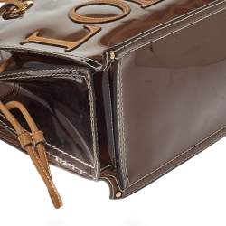 مملوكة مسبقًا حقيبة يد لويفي امازونا بلاستيك مشمع و جلد بني