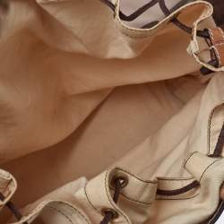 مملوكة مسبقًا حقيبة يد لويفي امازونا بلاستيك مشمع و جلد بني