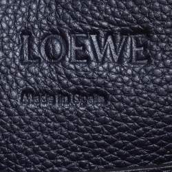 مملوكة مسبقًا Loewe Midnight Blue/Black Leather  Flamenco Knot Tote