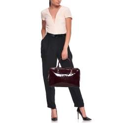 مملوكة مسبقًا Loewe Burgundy Patent Leather Amazona Satchel