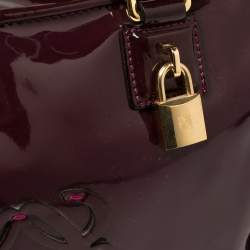 مملوكة مسبقًا Loewe Burgundy Patent Leather Amazona Satchel