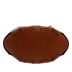 Pre Owned Loewe Brown Leather Bamboo Bucket Bag