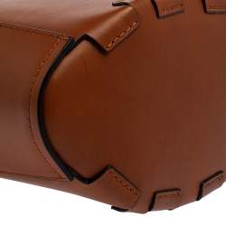 Pre Owned Loewe Brown Leather Bamboo Bucket Bag