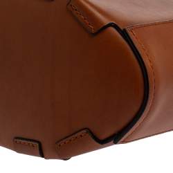 Pre Owned Loewe Brown Leather Bamboo Bucket Bag