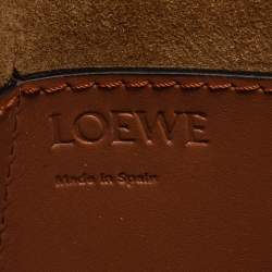 Pre Owned Loewe Brown Leather Bamboo Bucket Bag