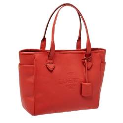 Pre Owned حقيبة شوبر لويفي جلد برتقالي