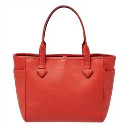 Pre Owned حقيبة شوبر لويفي جلد برتقالي