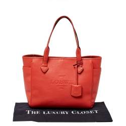 Pre Owned حقيبة شوبر لويفي جلد برتقالي