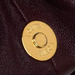 Pre Owned Loewe Burgundy Patent Leather Aire Hobo